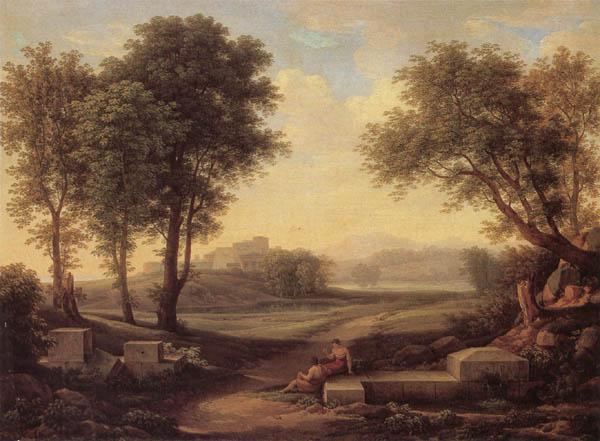 Johann Christian Reinhart An Ideal Landscape oil painting picture